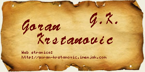 Goran Krstanović vizit kartica